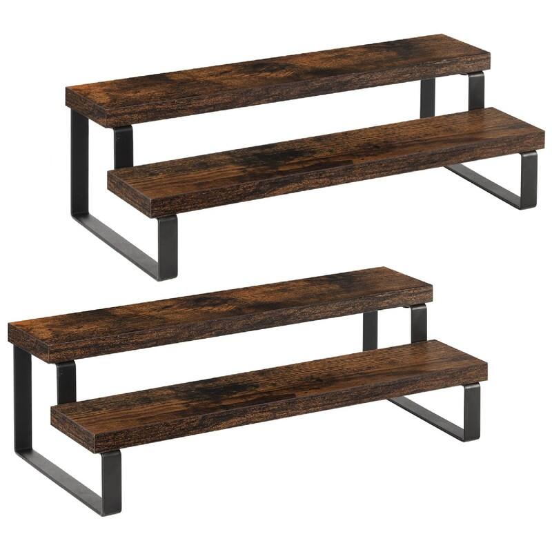 Wooden Display Riser Stand - 13.8 x 6x 4.5 inches - Brown