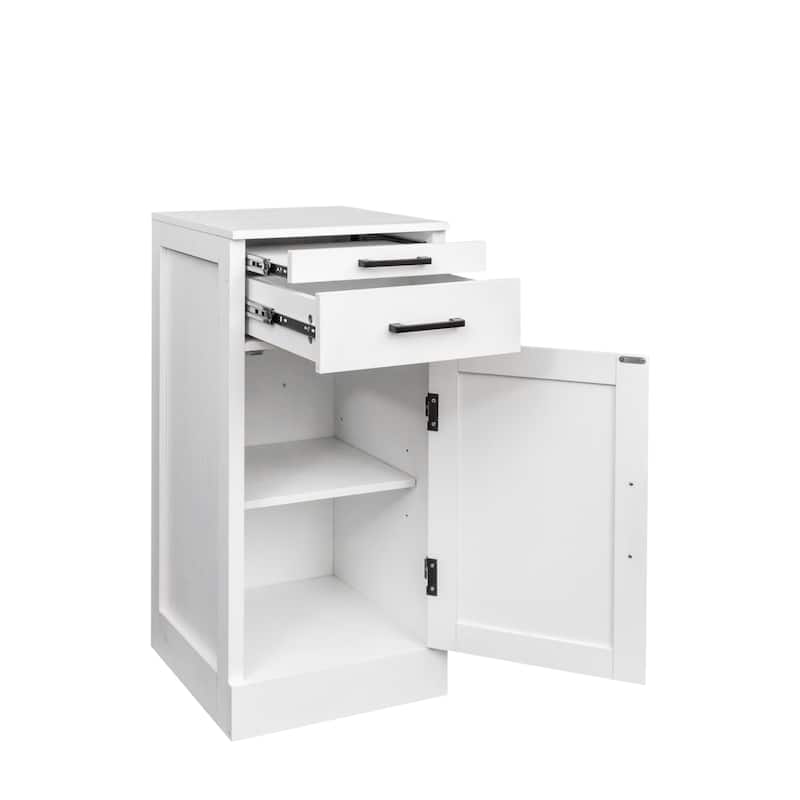 Modern Wine Bar Cabinet with Drawers and Storage Shelf for Living Room, Dining Room