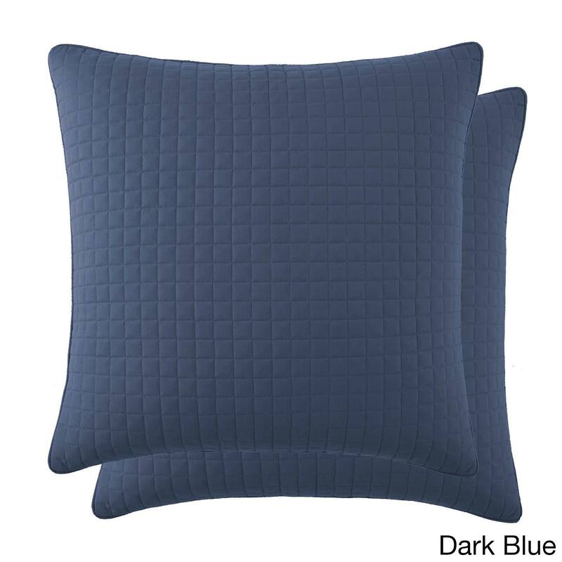 Beautiful Square Stitched Quilted Shams Covers (Set of 2) by Southshore Fine Linens