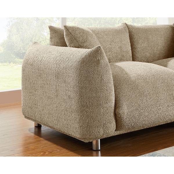 78.2nch Wide Boucle Sofa, Scandinavian-style Couch, Loveseat - Bed