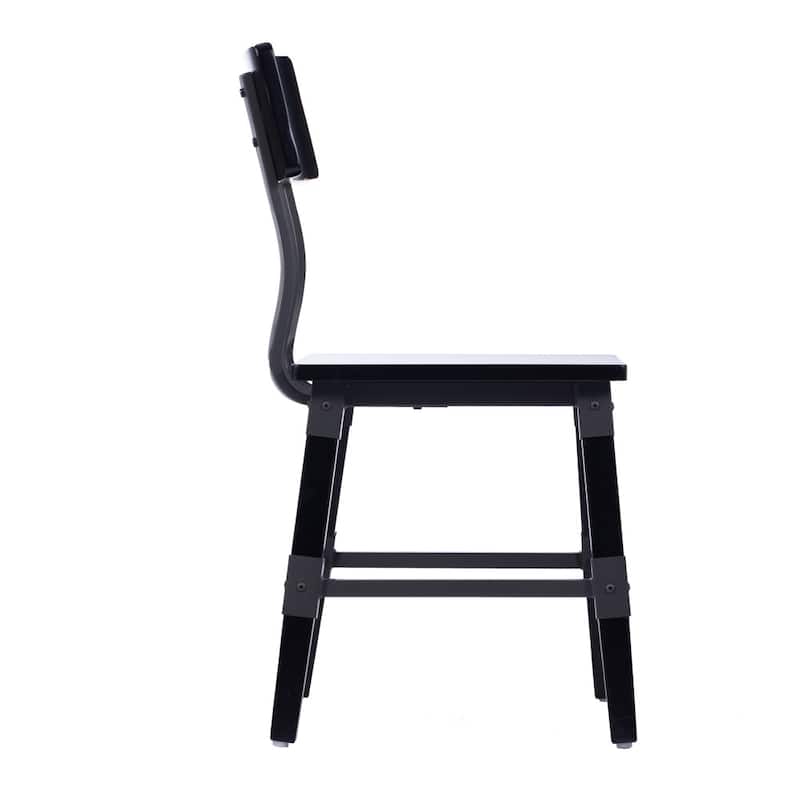 2 Pack Commercial Grade Rustic Antique Industrial Style Wood Dining Chair