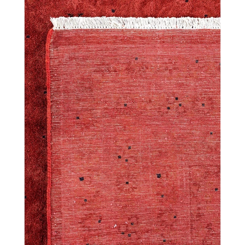 Fine Vibrance, One-of-a-Kind Hand-Knotted Area Rug - Red, 9' 1" x 12' 8" - 9' 1" x 12' 8"