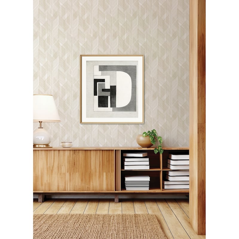 A-Street Prints Bryant Gold Crosshatch Wallpaper