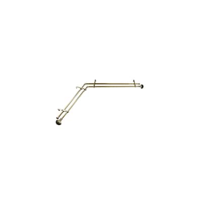 Corner Window Curtain Rod - Adjustable Double Rod, 66-120", Antique Brass, Stylish & Extendable Decor - M