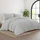 Soft Essentials Oversized Wheat Pattern 3-piece Duvet Set - Grey - King - Cal King