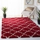 preview thumbnail 12 of 18, SAFAVIEH Hudson Shag Vitchka Glam Trellis 2-inch Area Rug - Grey/Ivory - 4' x 6'