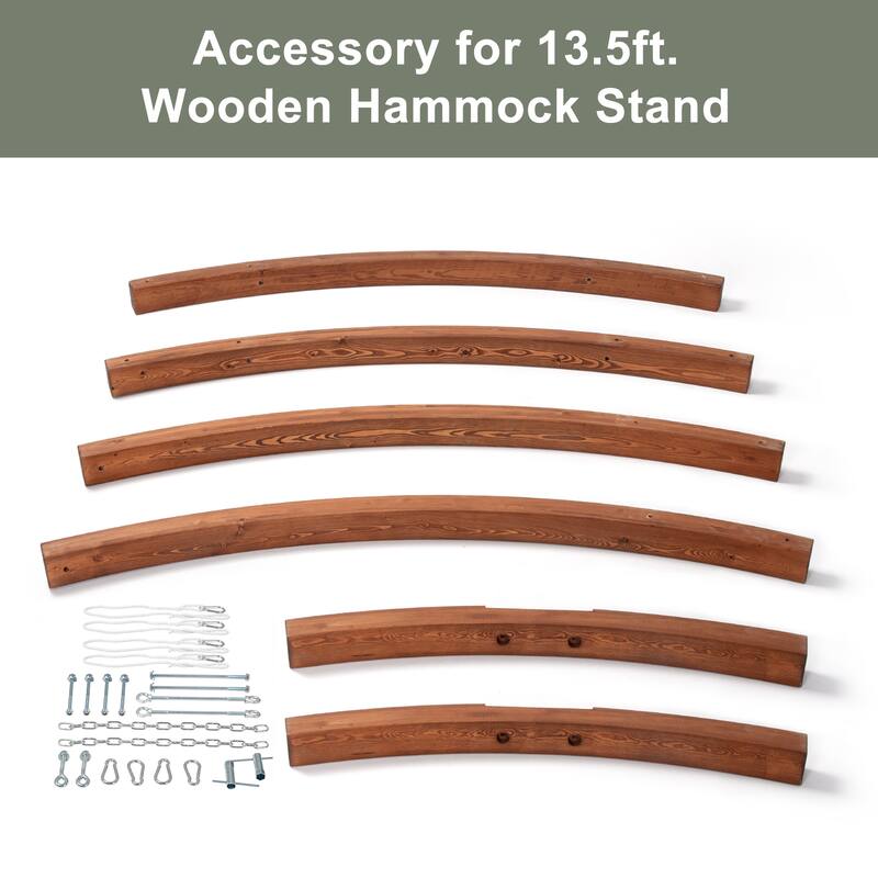 Double Spreader Bar Hammock With 13.5 ft. Wooden Stand - 162*55.1*48.8