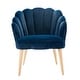 preview thumbnail 14 of 64, HULALA HOME Morden Scalloped Velvet Arm Chair with Tufted Back
