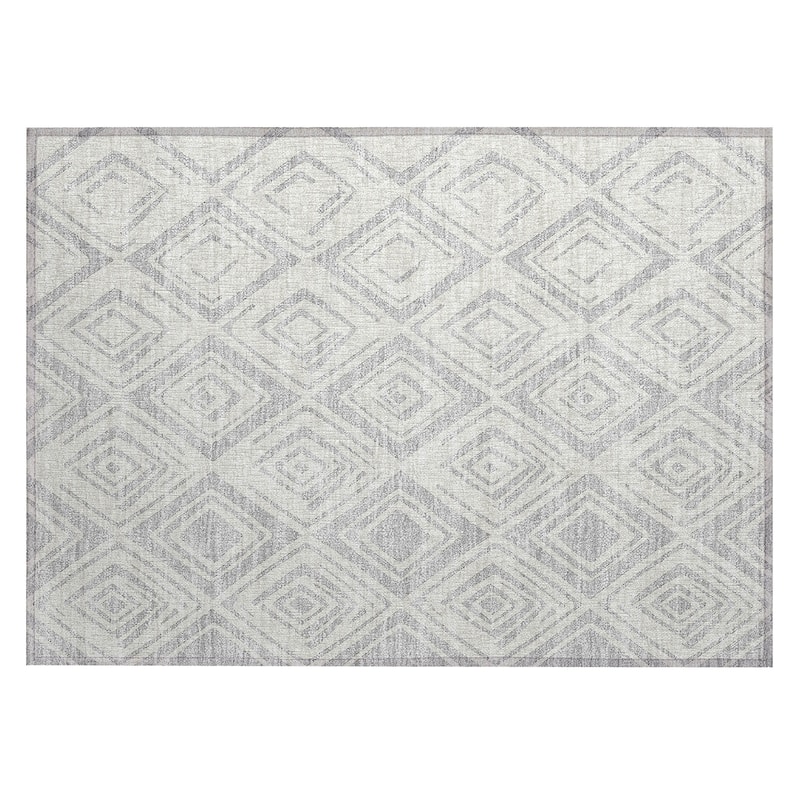 Machine Washable Indoor/ Outdoor Chantille Diamonds Ombre Rug