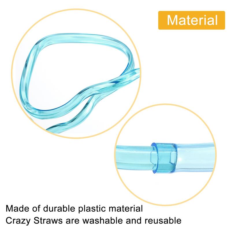 8 Pcs Straw Glasses, Plastic Novelty Drinking Eyeglasses Straws