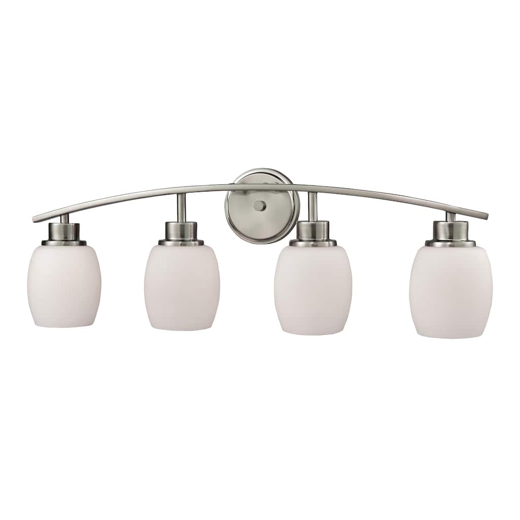 Casual Mission 28-inch Wide 4-Light Vanity Light in Brushed Nickel - 28