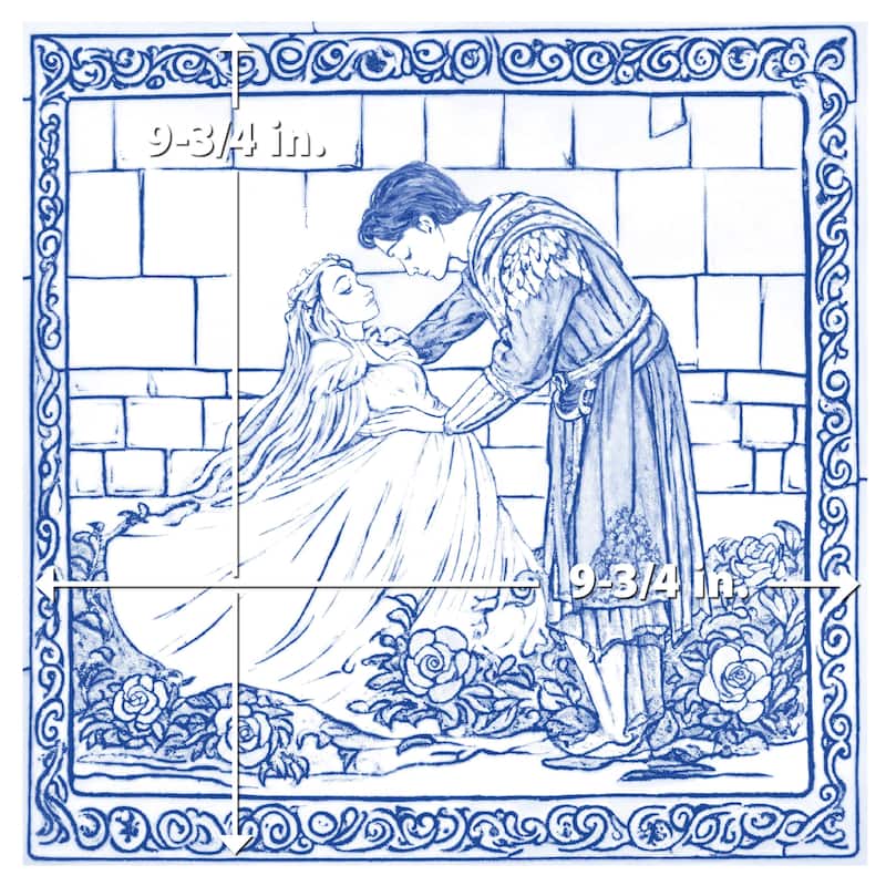 Merola Tile Once Upon A Tile 9-3/4" x 9-3/4" Porcelain Floor and Wall Tile