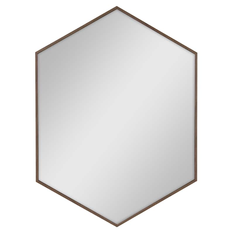 Kate and Laurel Rhodes Framed Mid-century Hexagonal Wall Mirror