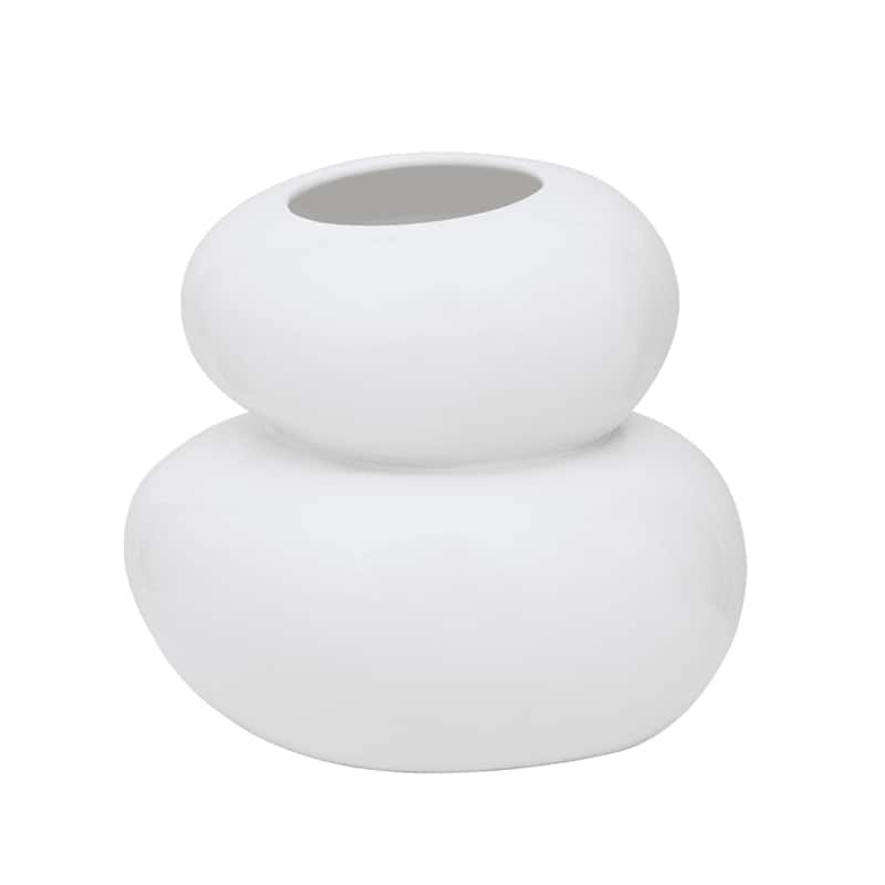 Vase Pebbles White - White
