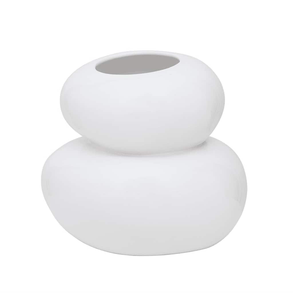Vase Pebbles White - White