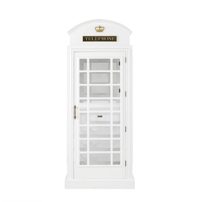 Old English Telephone Booth Bar Cabinet