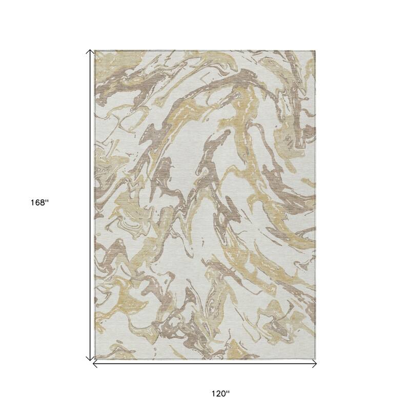 HomeRoots Abstract Transitional Rectangle Outdoor Rug