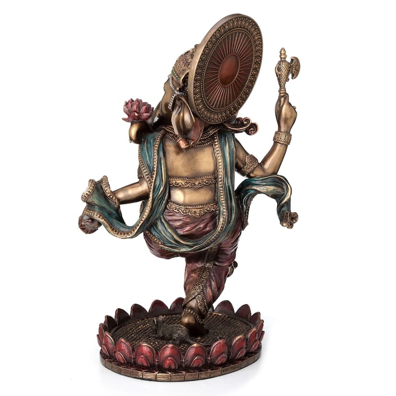8.27" H 8" DANCING GANESHA (BRONZE) Cold Cast Bronze - 3.74"x5.51"x8.27"