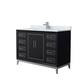 Option Black, Nickel Trim, Carrara Marble Top