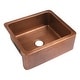 preview thumbnail 2 of 10, Lange Copper 25" Single Bowl Farmhouse Apron Front Undermount Kitchen Sink