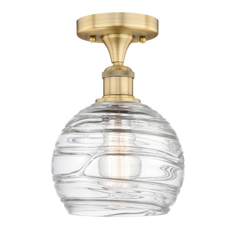 Innovations Lighting Edison Athens Deco Swirl - 1 Light 8" Semi-Flush Mount