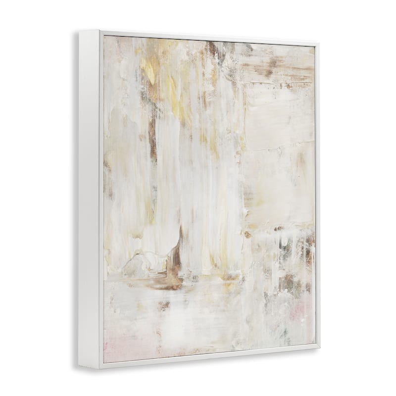 Stupell Natural Muted Abstract Framed Giclee Art Design By Victoria Barnes