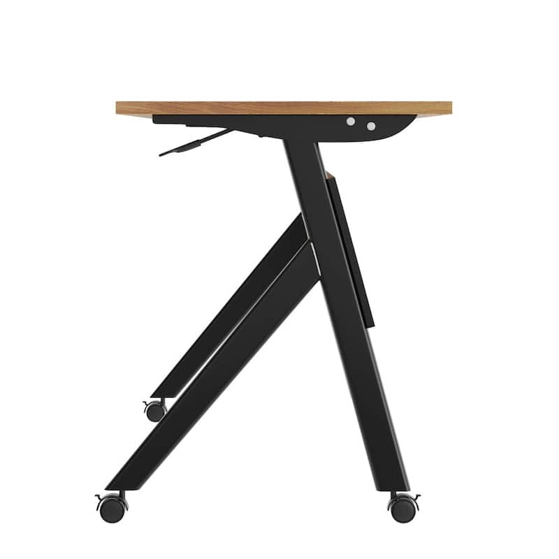 Commercial Nesting Flip Training Table with Steel Frame and Y-Legs - 23.5"W x 60"D x 30"H