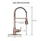 preview thumbnail 5 of 26, Copper Pre-Rinse Spring Kitchen Faucet Single Level Handle and Pull Down Sprayer
