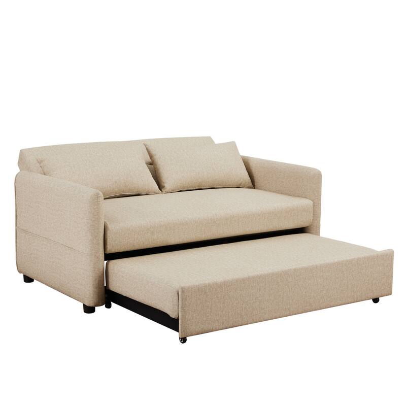 Fabric Leather 2 Seat Sofa