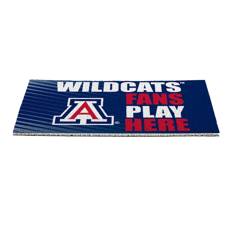 28 in. x 16 in. University of Arizona "Fans Play Here" PVC Door Mat