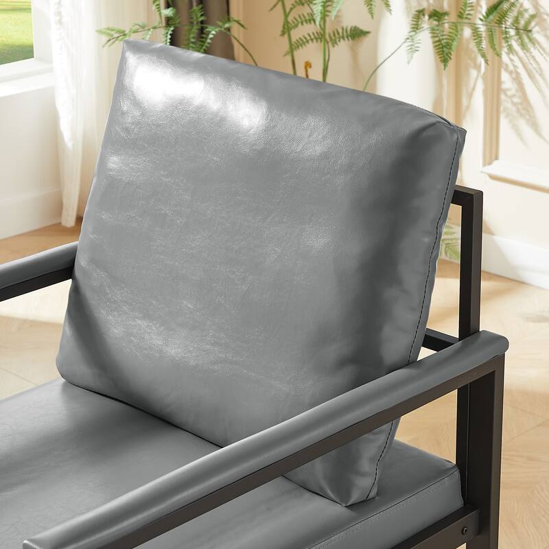 Tech Cloth Armchair with Padded Armrests and 330lb Capacity