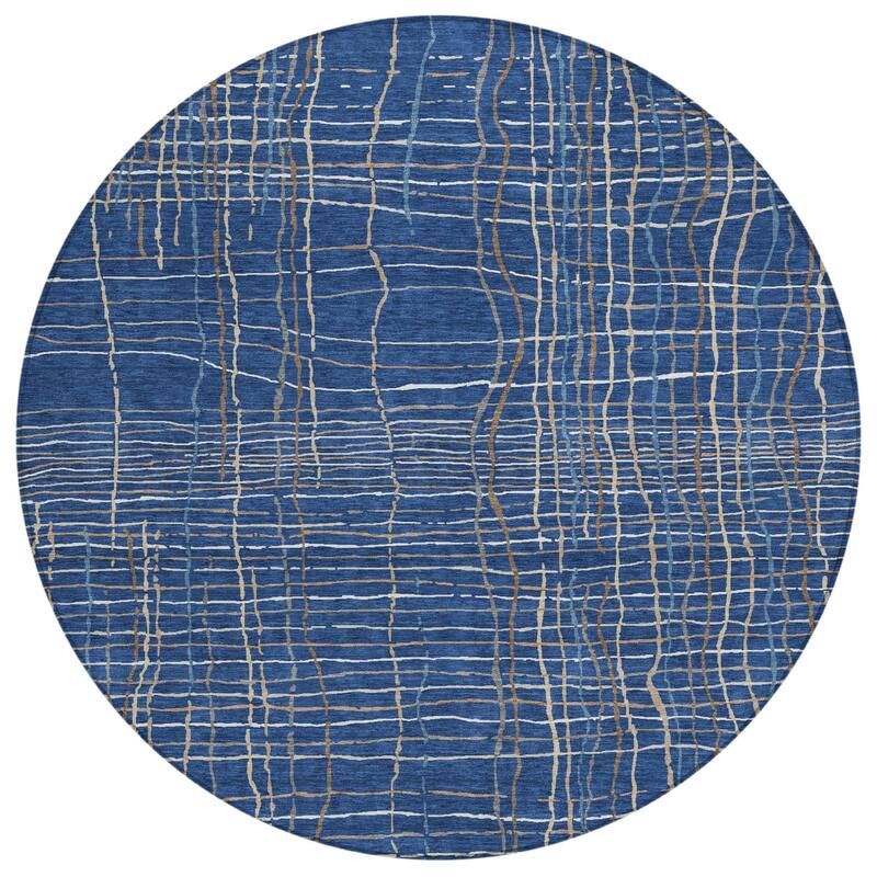 HomeRoots Striped Transitional Rectangle Outdoor Rug