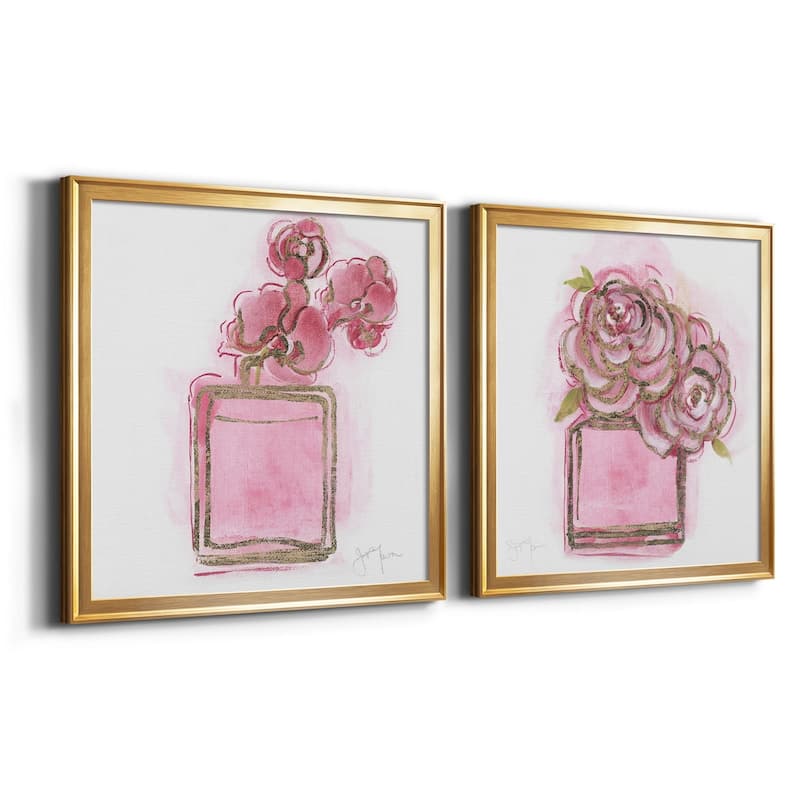 Golden Perfume I-Premium Framed Canvas - Ready to Hang - Multi-Color