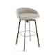 Option Cream Faux Leather / Grey Metal