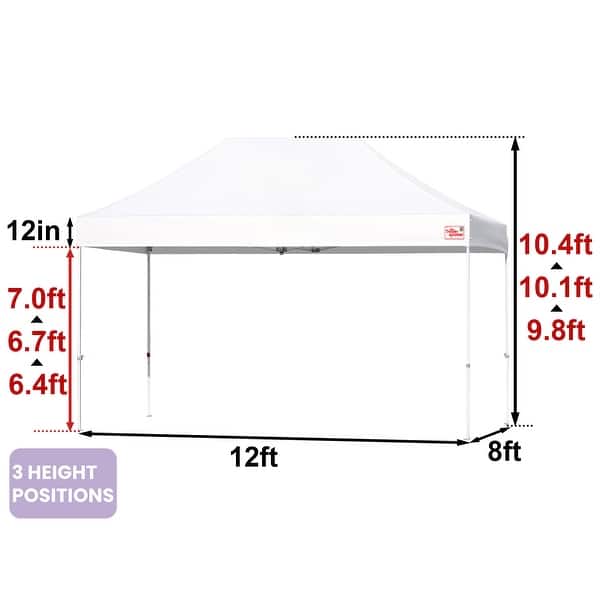 dimension image slide 5 of 34, Tradesparker ez Pop-Up Canopy Tent Commercial Instant Shade