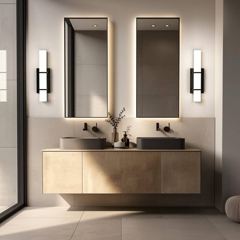 Set of 2 Modern Minimalist Gold Wall Sconces