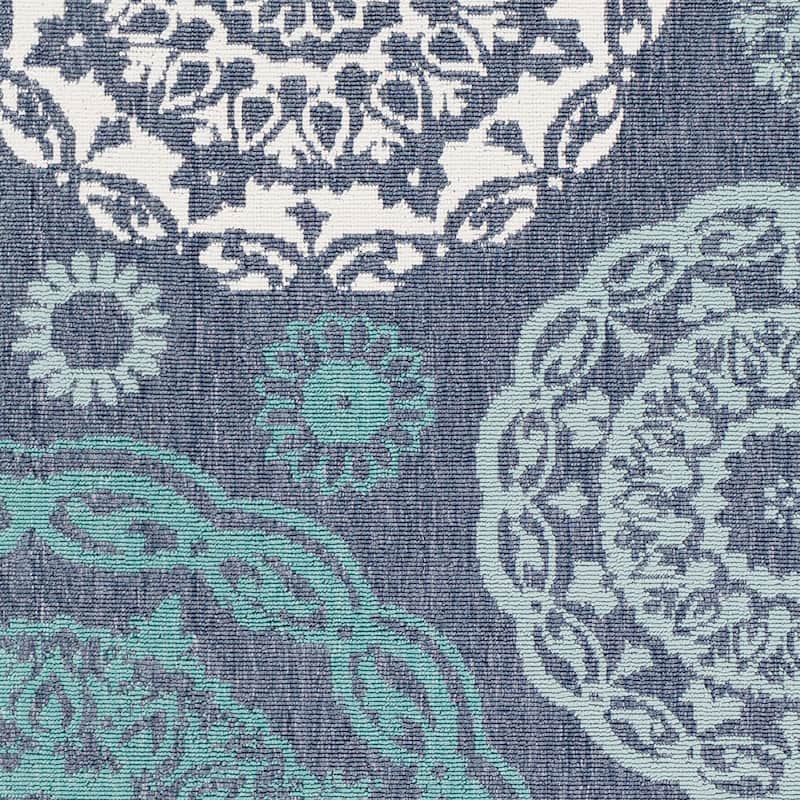 Livabliss Transitional Alfresco Medallion Indoor/Outdoor Area Rug