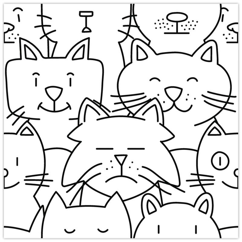 Merola Tile Oh My Cat 9-3/4" x 9-3/4" Porcelain Floor and Wall Tile