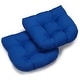 preview thumbnail 21 of 70, 19-inch Twill U-shaped Chair Cushion (Set of 1, 2, or 4) - 19 x 19 Set of 2 - Royal Blue