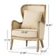 preview thumbnail 2 of 8, Crenshaw Fabric Wing Chair by Christopher Knight Home