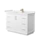 Option White / White Quartz Top / Satin Bronze Hardware