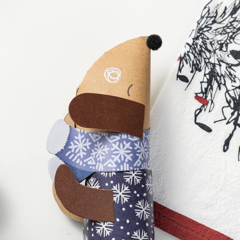 Glitzhome 12 Pack Christmas Dogs Party Cracker with Gift Contents