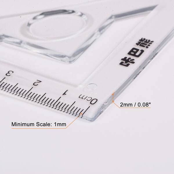 Math Ruler Set Soft Straight Ruler Protractor Triangle with Wavy Line ...