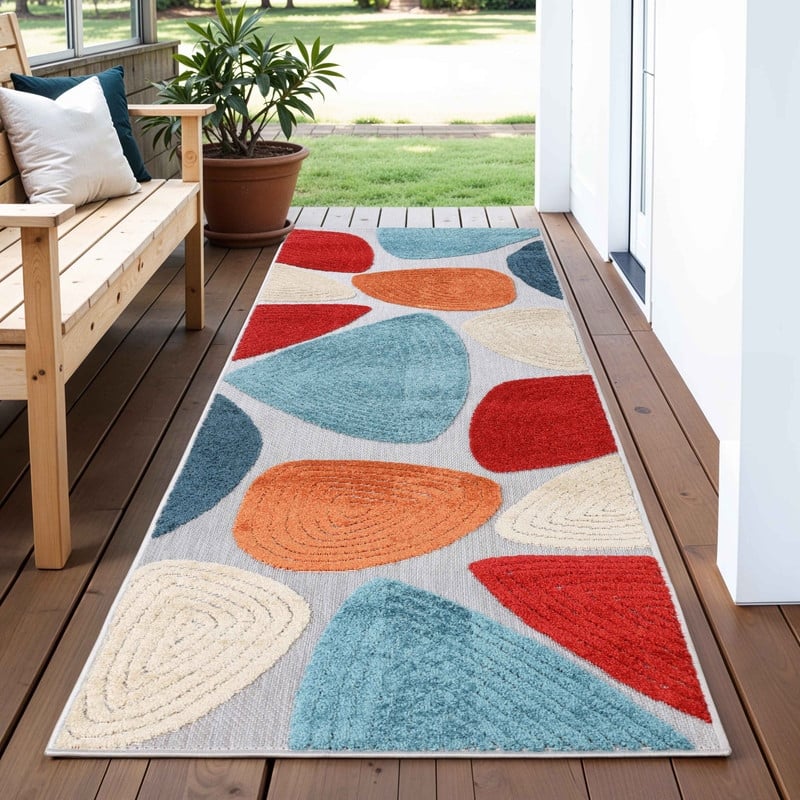 Superior Tulip Modern Geometric Indoor Outdoor Area Rug