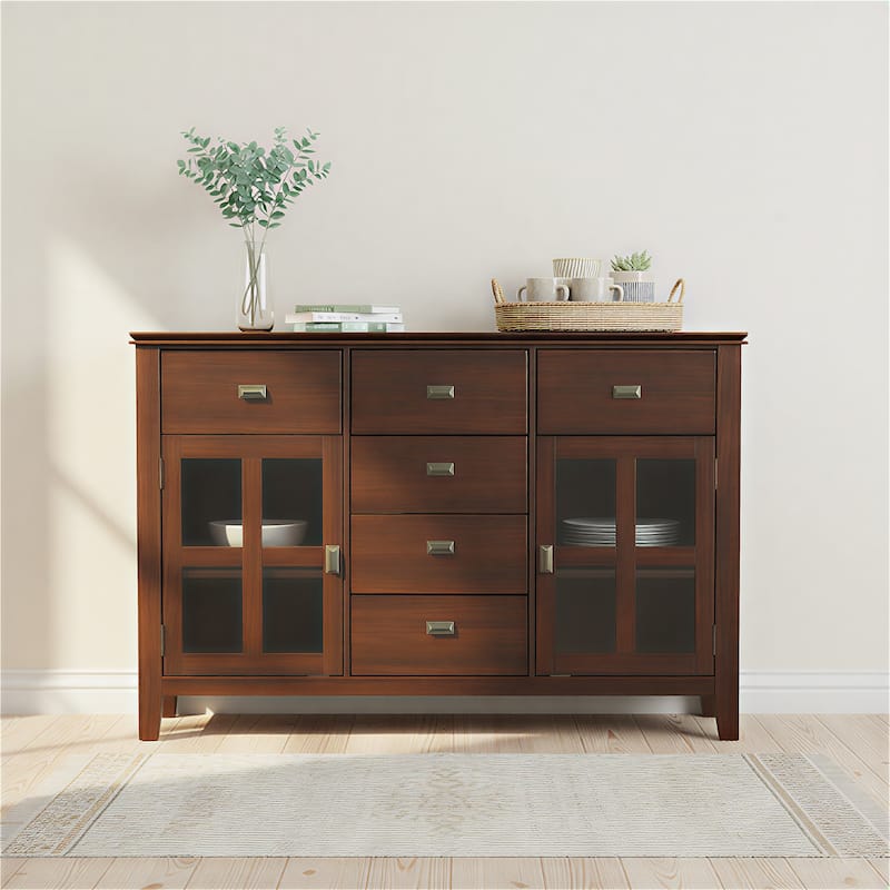WYNDENHALL Stratford Solid Wood Transitional Sideboard Buffet - 54 inch Wide