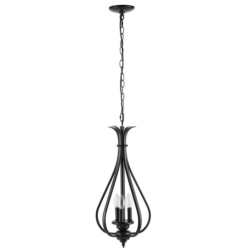 3-Light Dimmable Geometric Teardrop Pendant Chandelier
