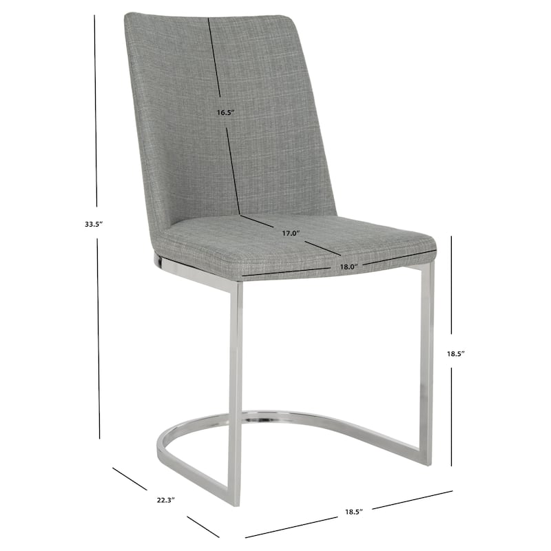 SAFAVIEH Felipa Mid-Century Modern White Dining Chair (Set of 2) - 18.5" x 22.3" x 33.5" - 19Wx22Dx34H