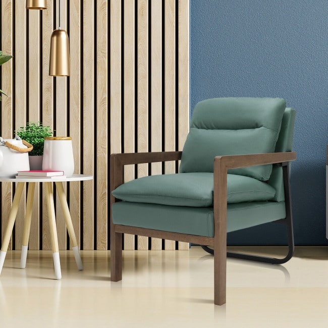 Single Sofa Chair with Extra-Thick Padded Backrest and Seat Cushion - 26.5" x 34.5" x 36"
