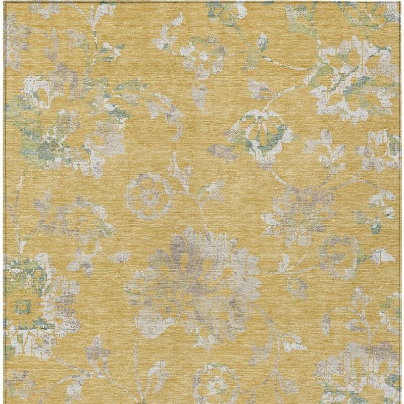 HomeRoots Floral Transitional Rectangle Outdoor Rug