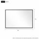 Modern Large Black Rectangle Wall Mirrors for Bathroom Vanity Mirror